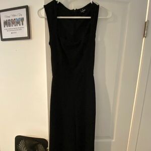 Black square ish neck jump suit